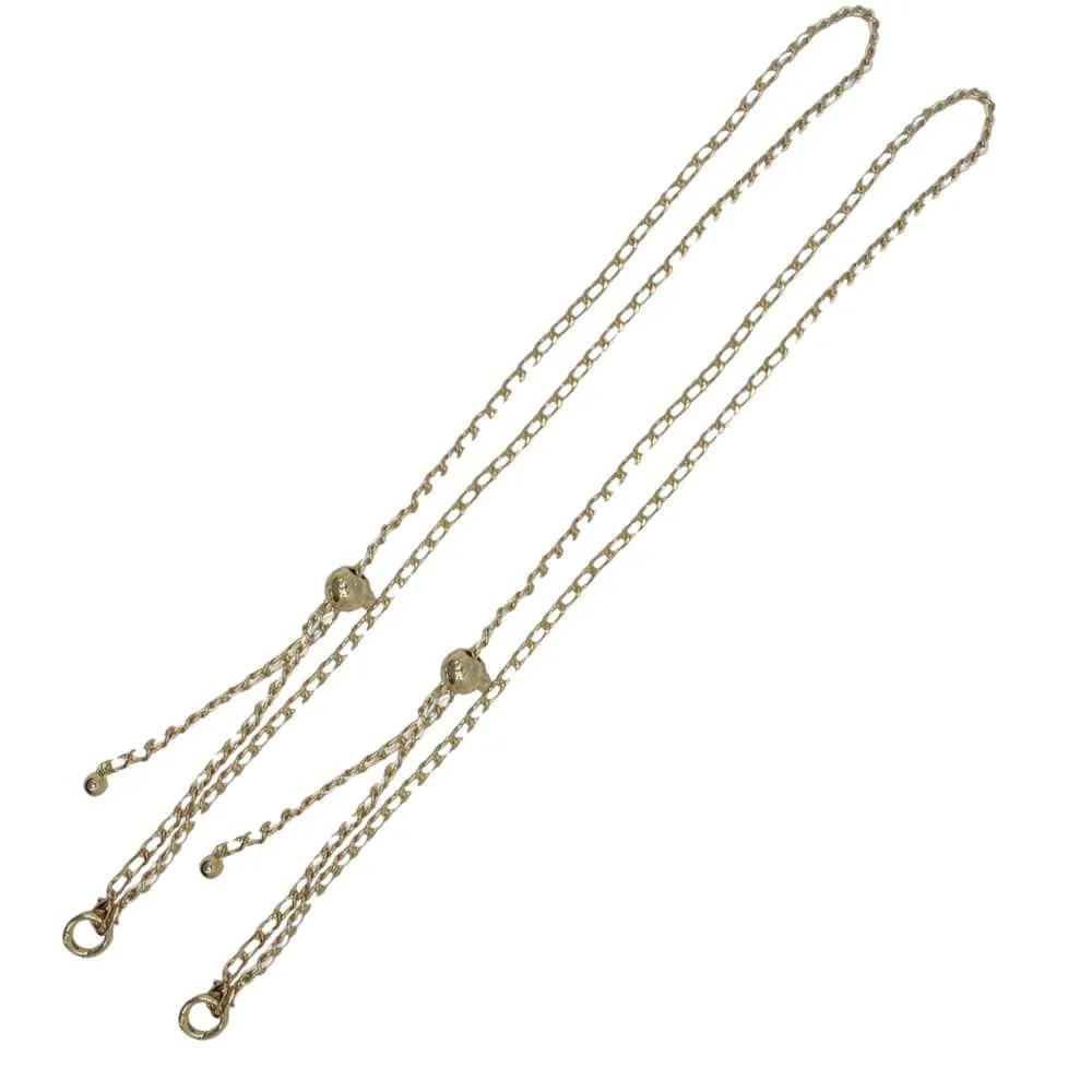 Hands-Free Cellphone Leather & Metal Chain Shoulder Strap