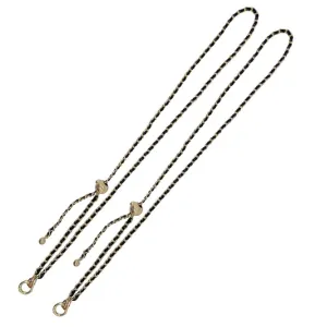Hands-Free Cellphone Leather & Metal Chain Shoulder Strap