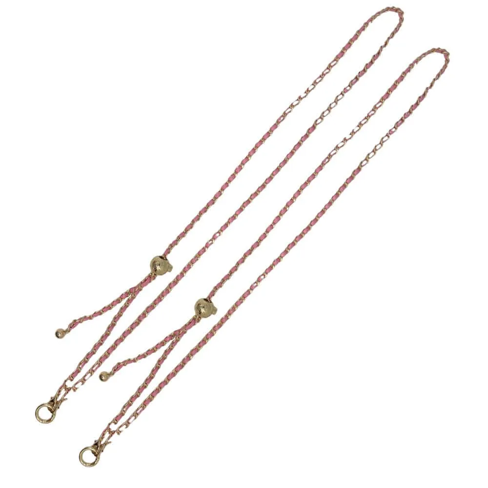 Hands-Free Cellphone Leather & Metal Chain Shoulder Strap