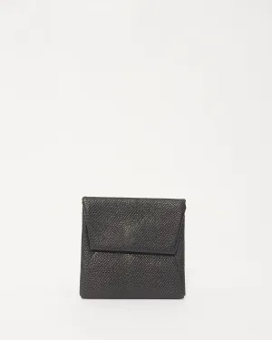 Hermes Black Leather Bastia Coin Purse