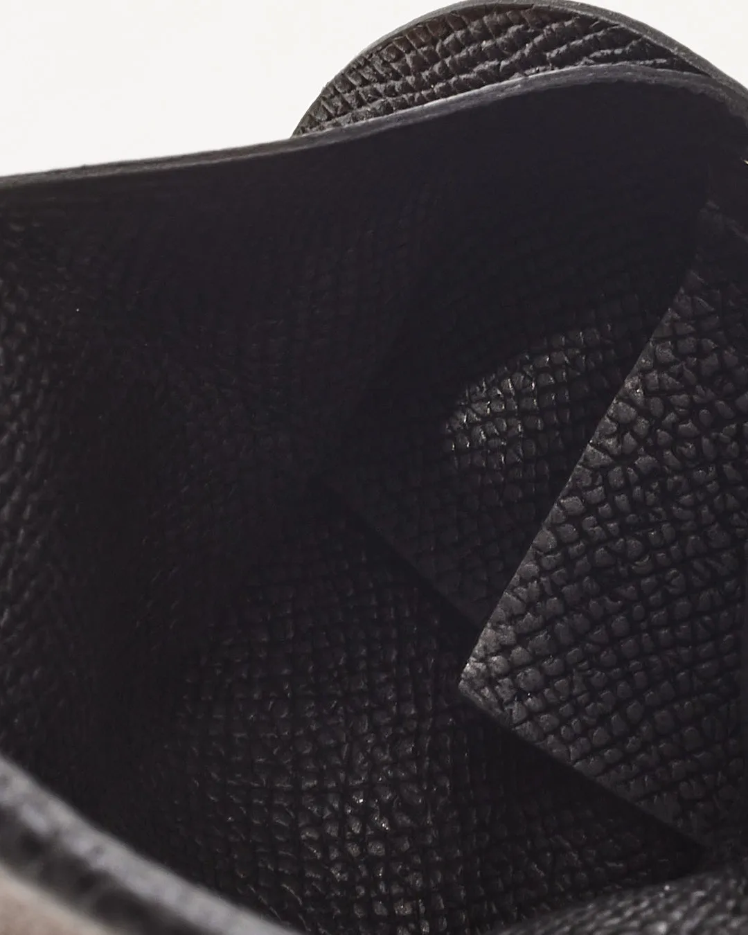 Hermes Black Leather Bastia Coin Purse