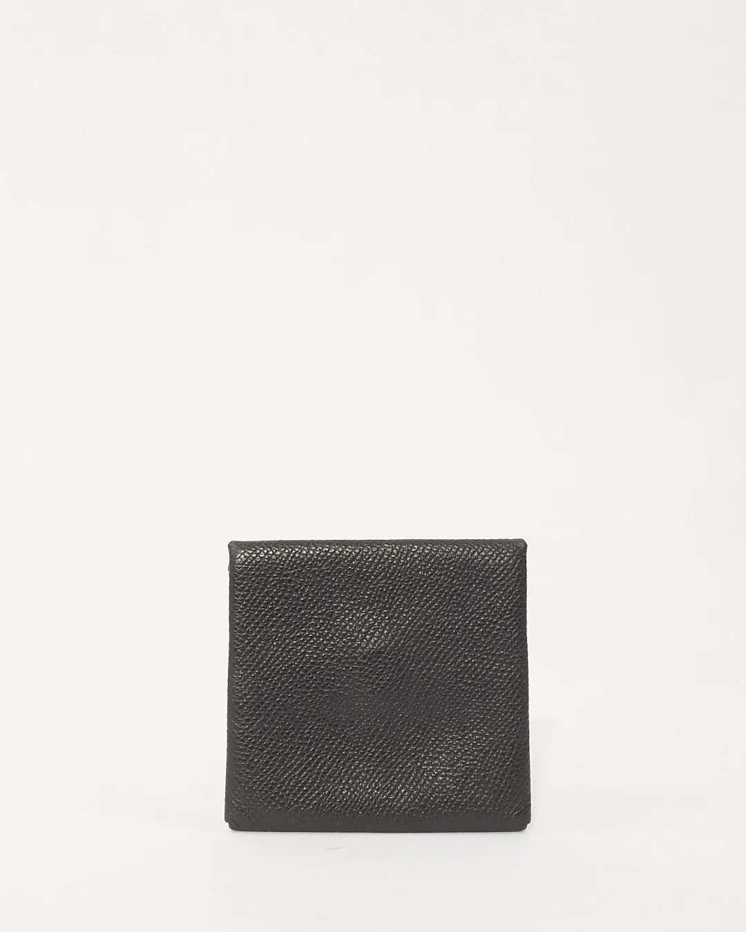 Hermes Black Leather Bastia Coin Purse