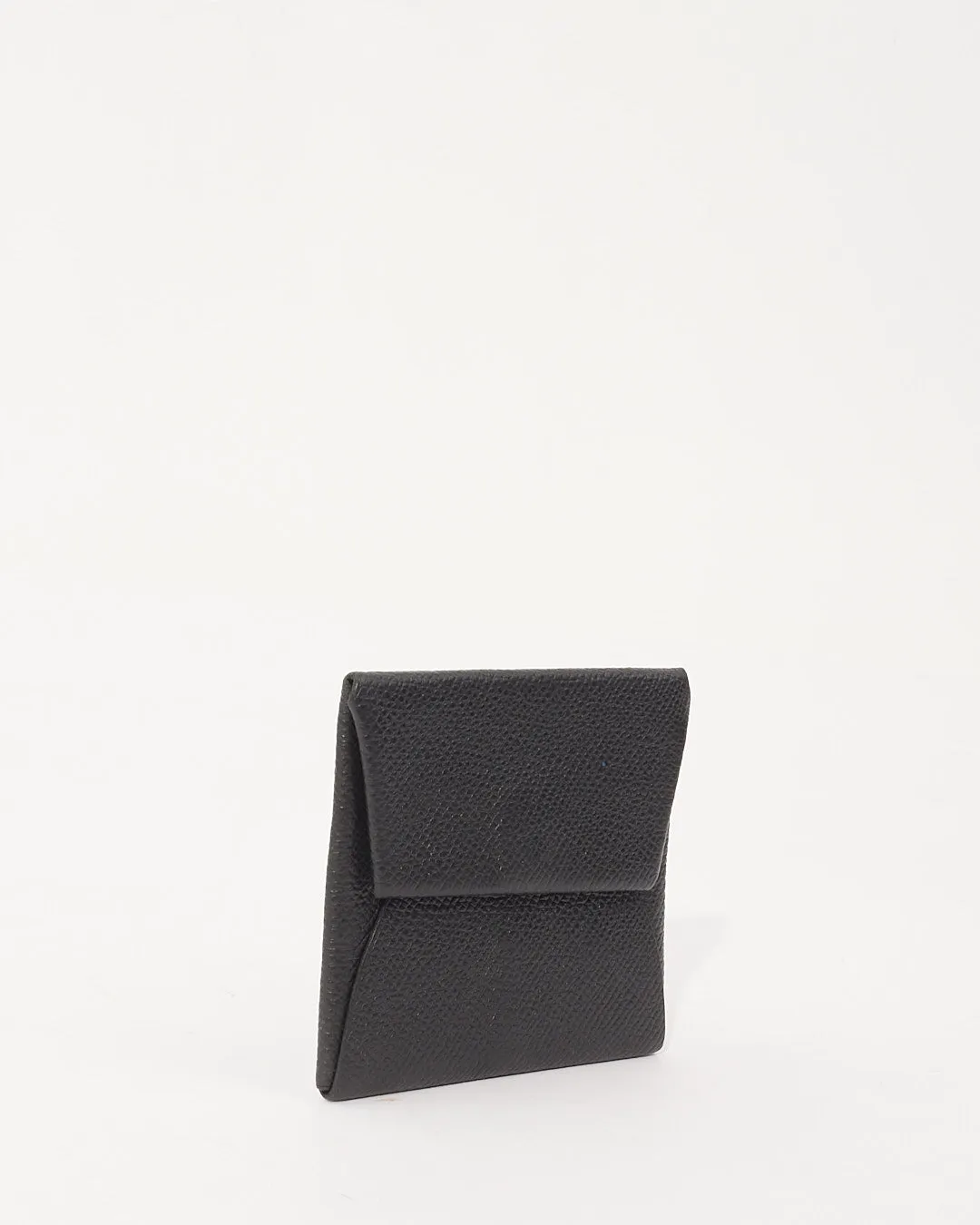 Hermes Black Leather Bastia Coin Purse
