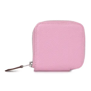 Hermes Mauve Sylvestre Epsom Silk'in Change Purse