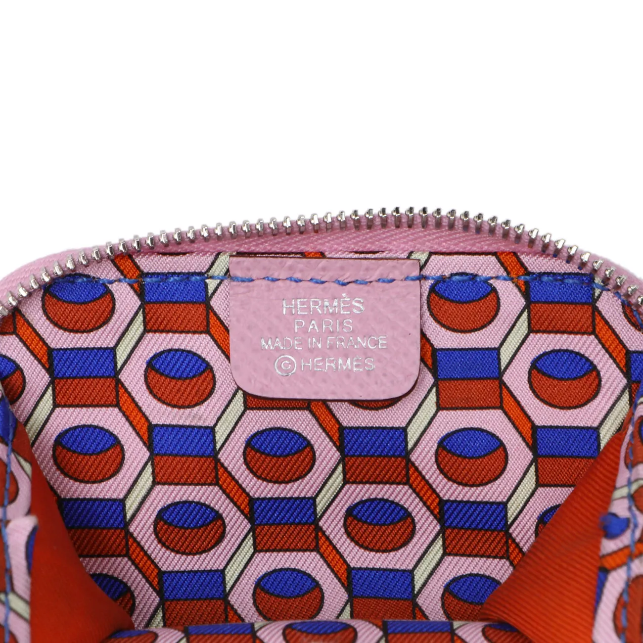 Hermes Mauve Sylvestre Epsom Silk'in Change Purse