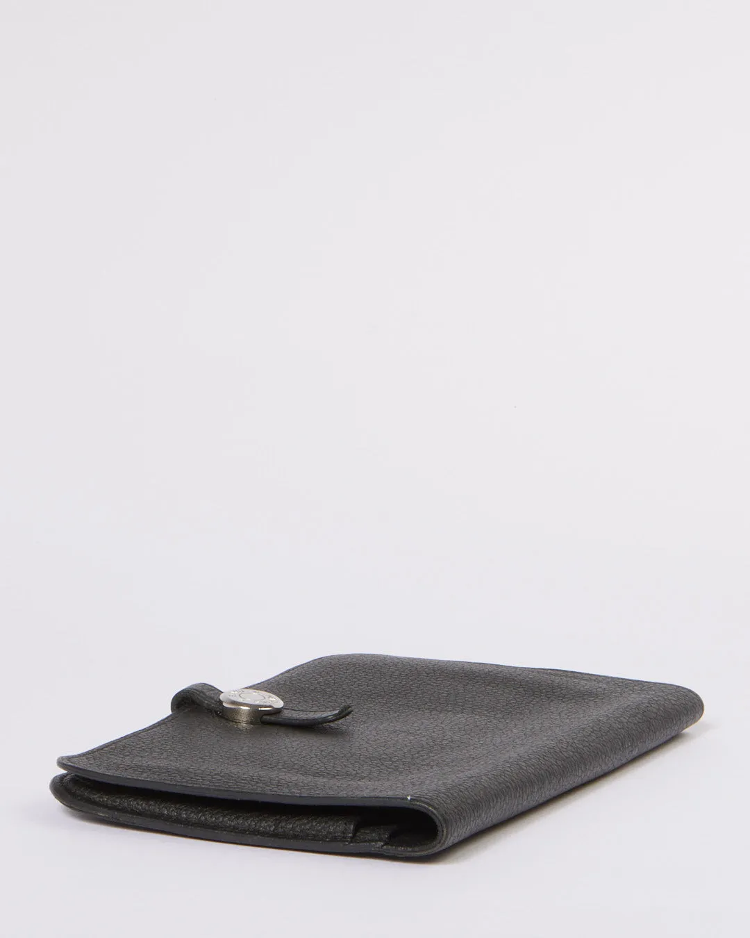 Hermès Black Clemence Dogon Duo Wallet