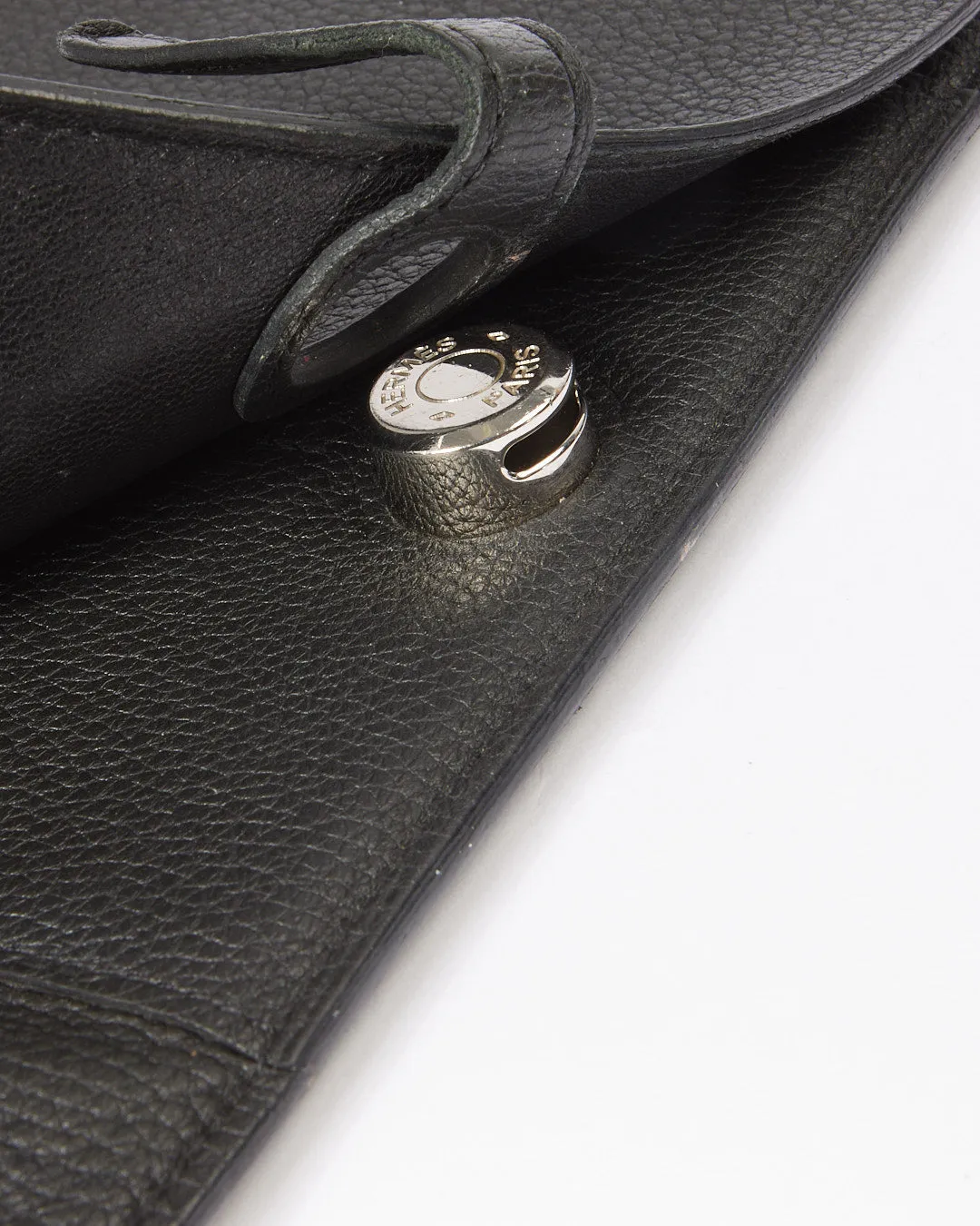 Hermès Black Clemence Dogon Duo Wallet