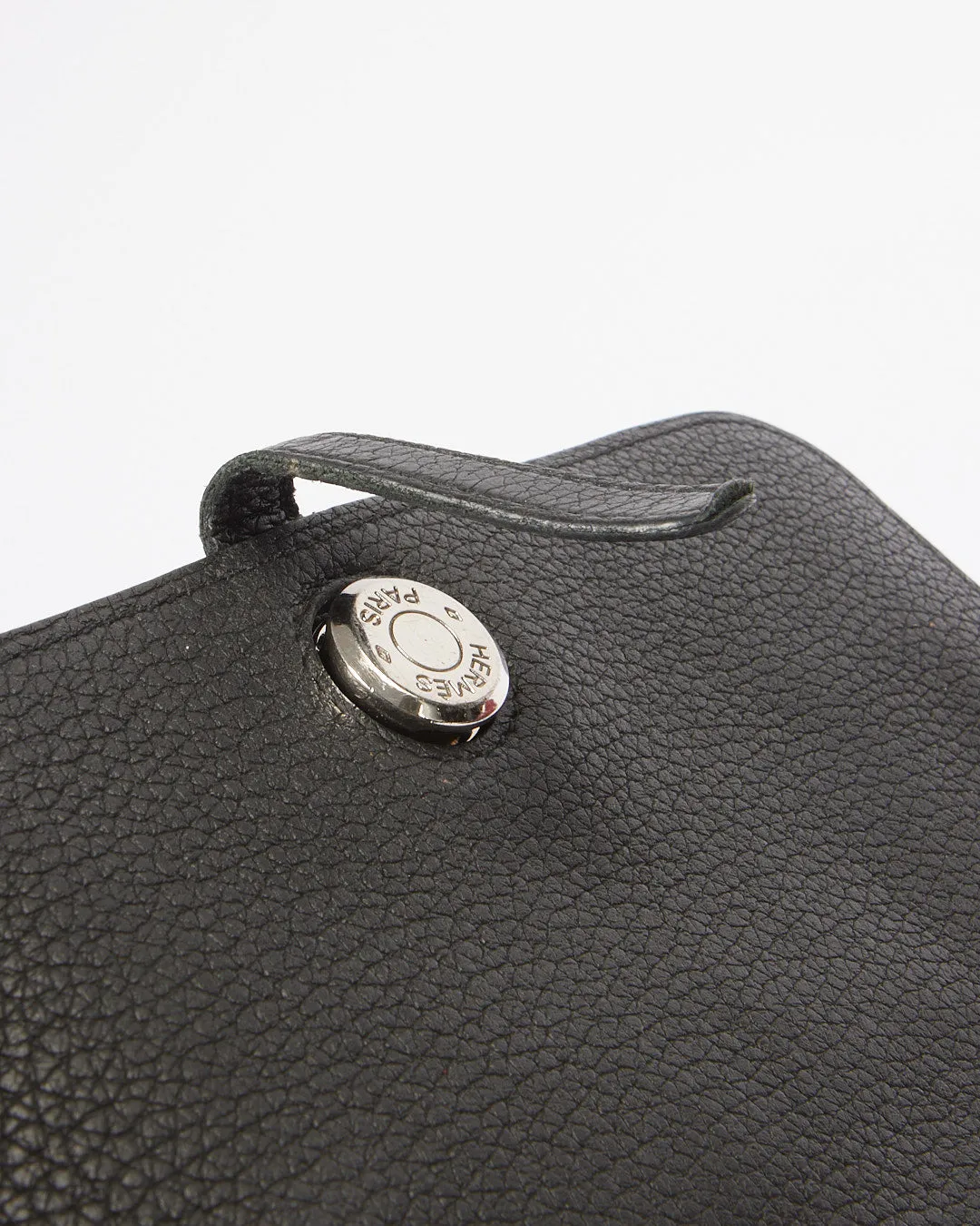 Hermès Black Clemence Dogon Duo Wallet