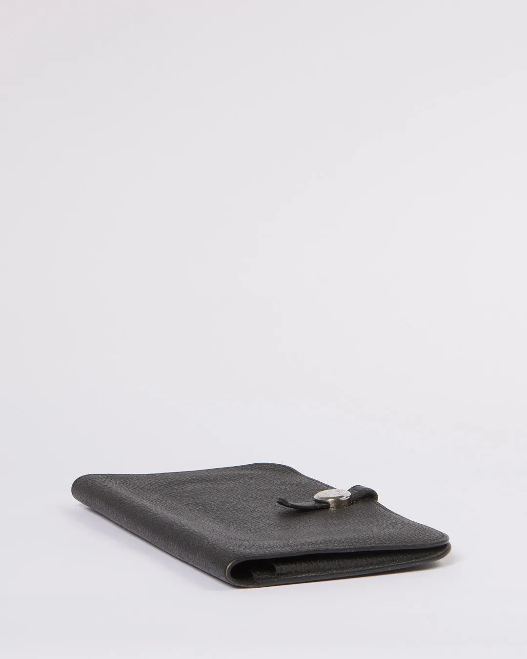 Hermès Black Clemence Dogon Duo Wallet