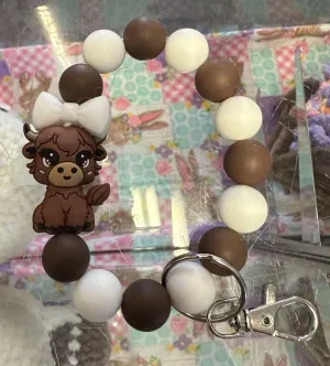 Highland Cow Silicone Wristlet
