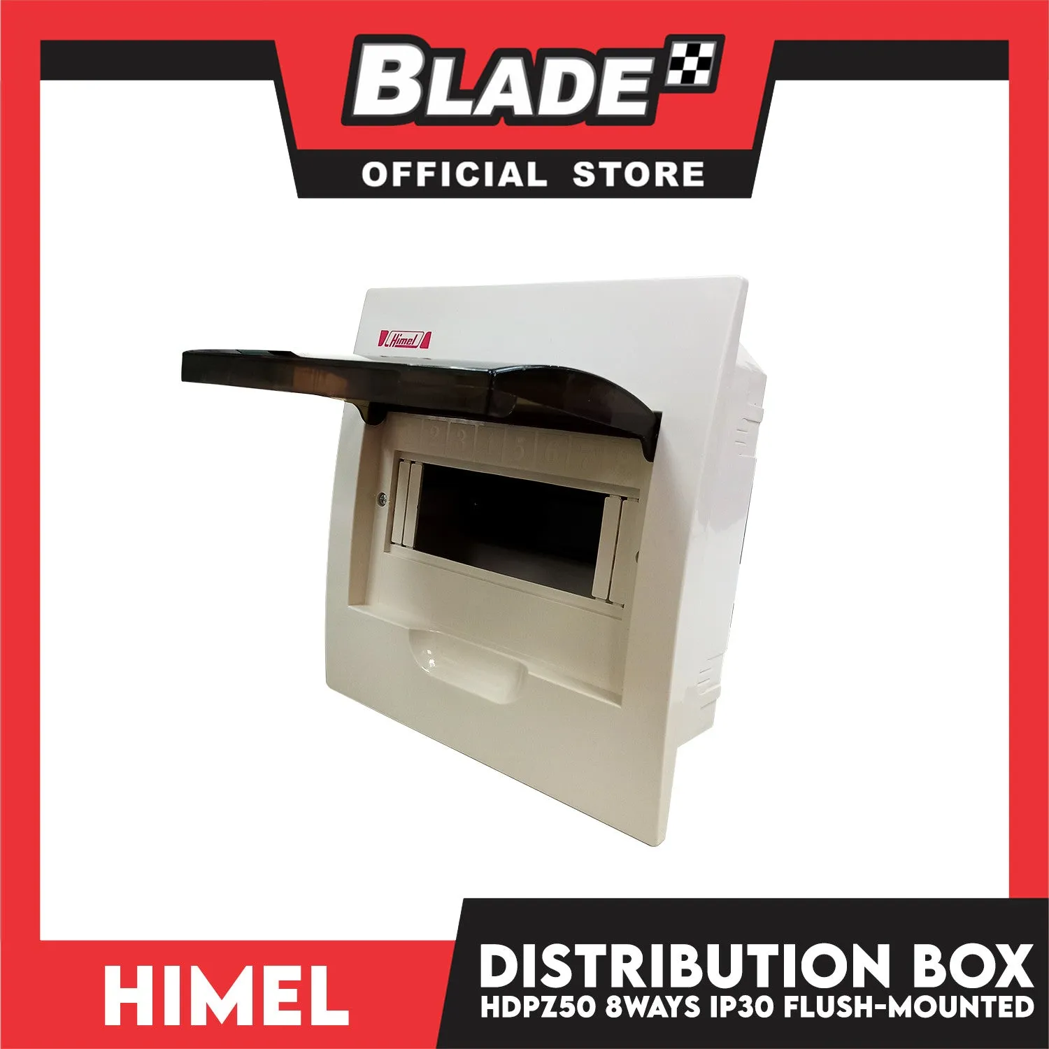 Himel Distribution Box HDPZ50P 8 ways IP30 Flush Mounted