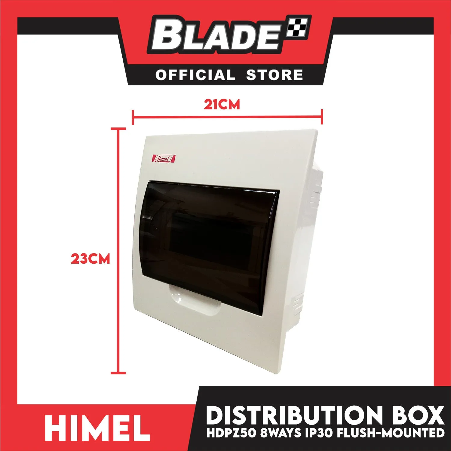 Himel Distribution Box HDPZ50P 8 ways IP30 Flush Mounted