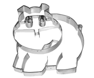 Hippopotamus Cookie Cutter with Embossed Detail