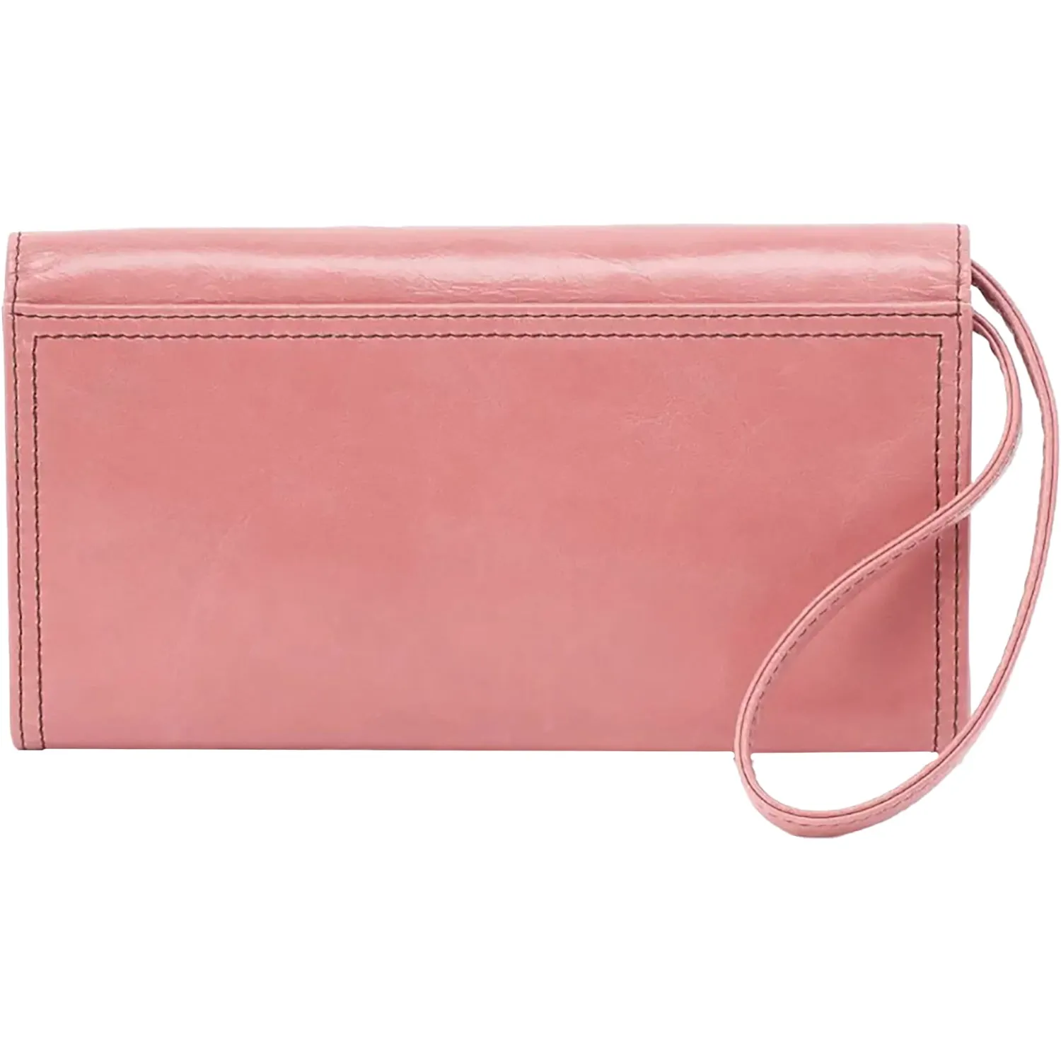 Hobo Romy Wallet Crossbody Rose Polished Leather