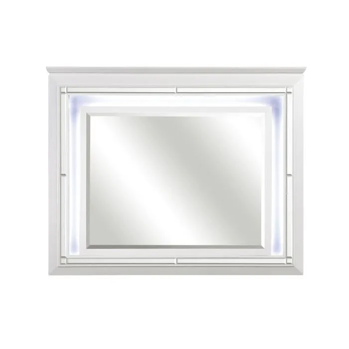 Homelegance Allura Mirror in White 1916W-6