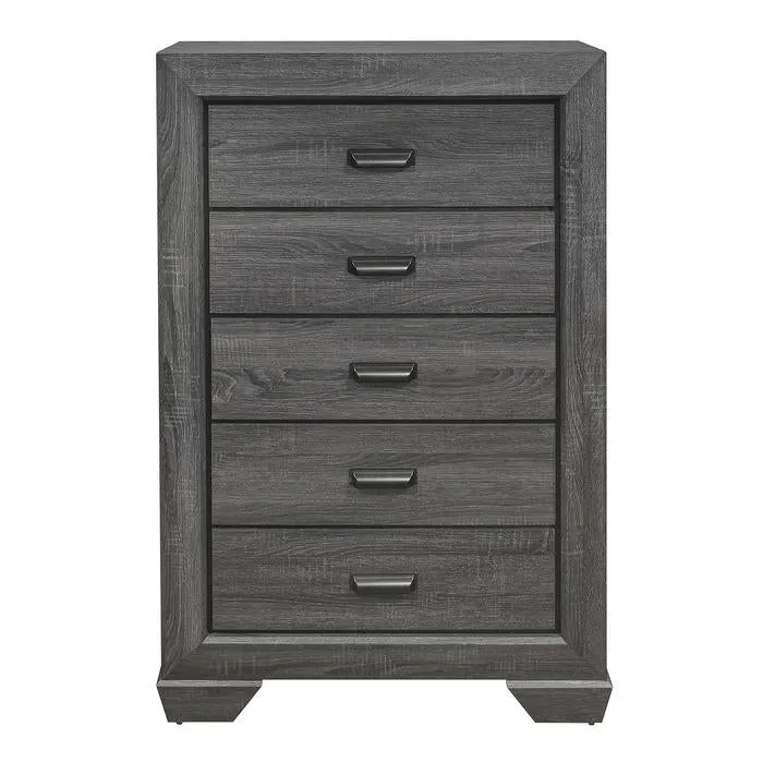 Homelegance Beechnut 5 Drawer Chest in Gray 1904GY-9
