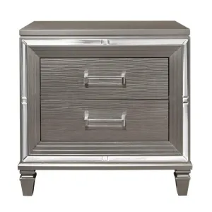 Homelegance Tamsin Nightstand in Silver Grey Metallic 1616-4