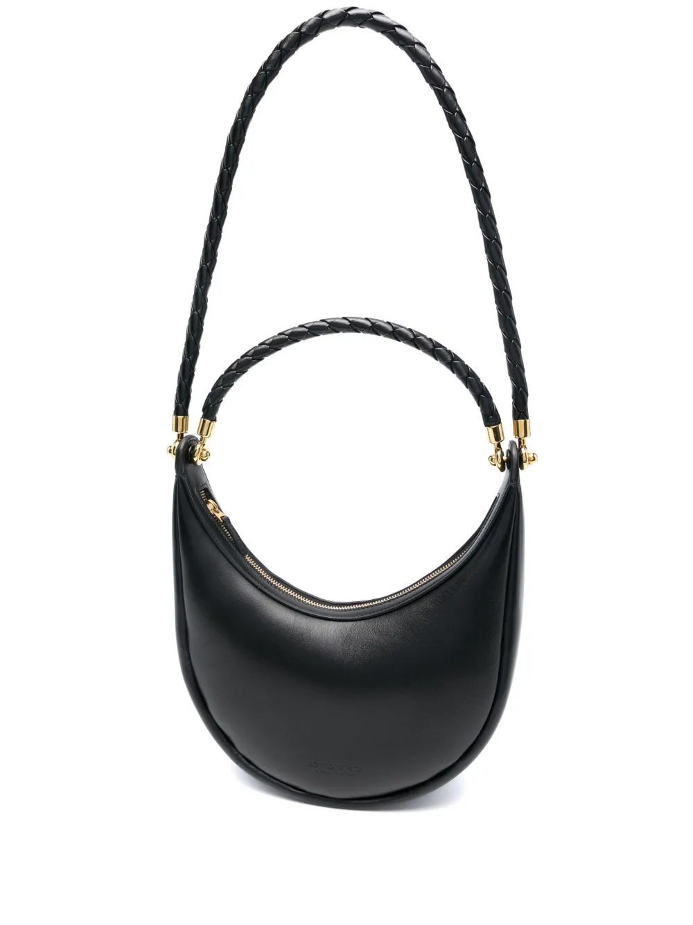 Hula hoop leather handbag