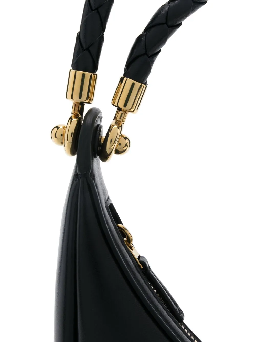 Hula hoop leather handbag