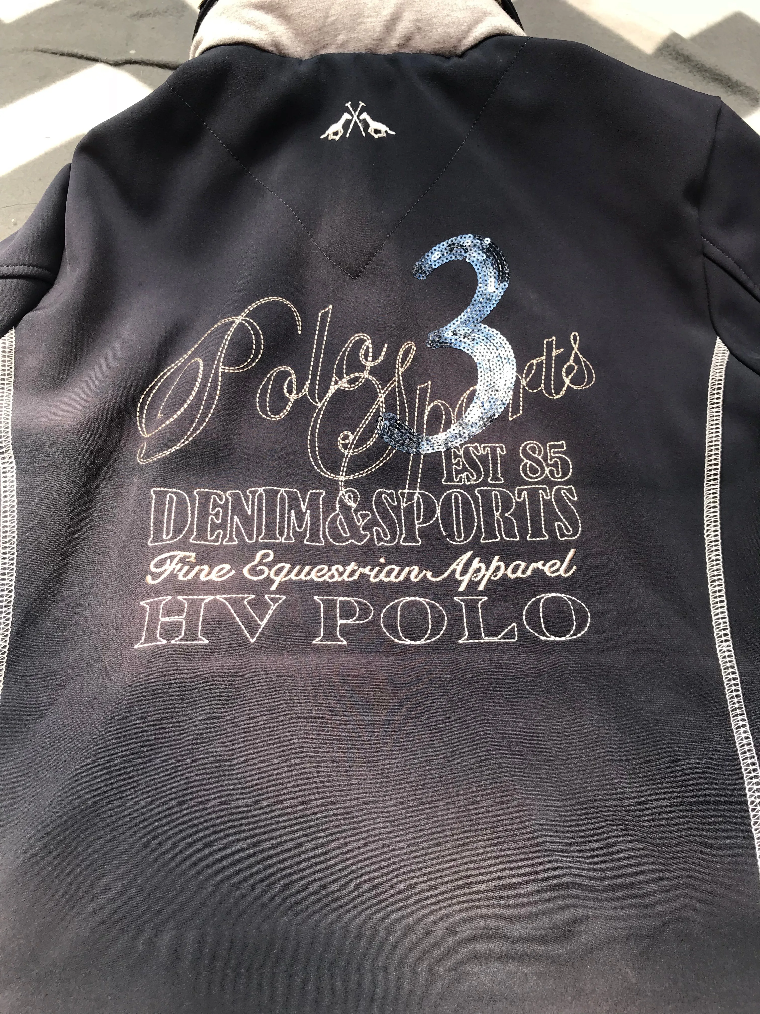 Hv polo navy zip up jacket size small FREE POSTAGE