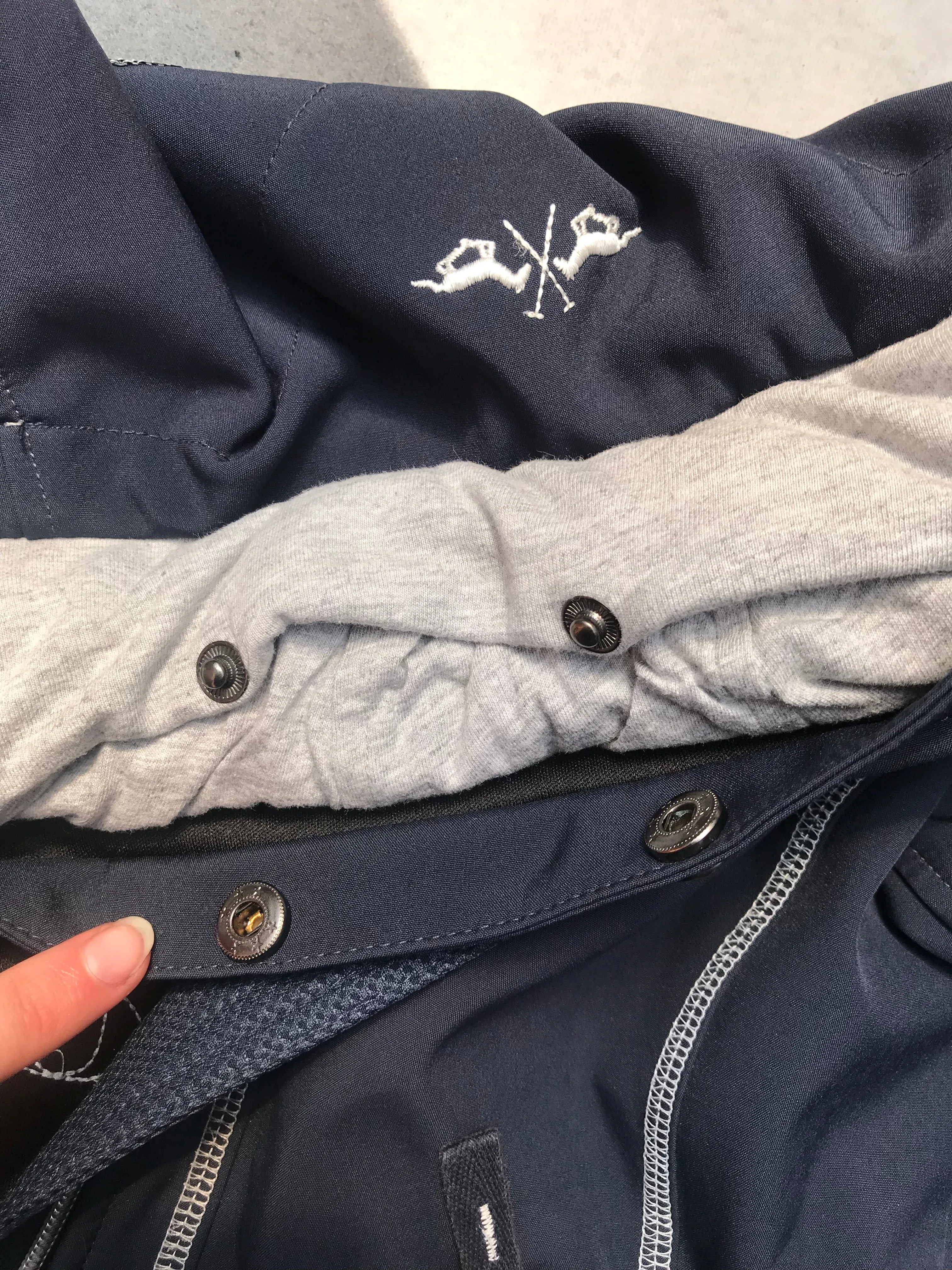 Hv polo navy zip up jacket size small FREE POSTAGE