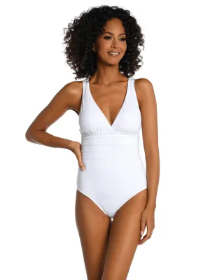 Island Goddess Crossback One Piece In White