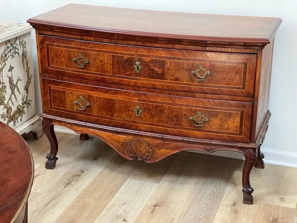 Italian Rococo Inlaid Walnut Commode, 1760-1770