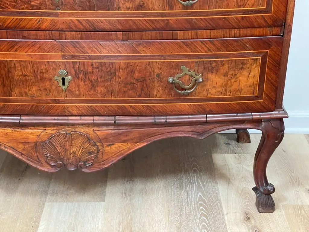 Italian Rococo Inlaid Walnut Commode, 1760-1770