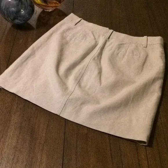 J. Crew Linen Zip Front Skirt