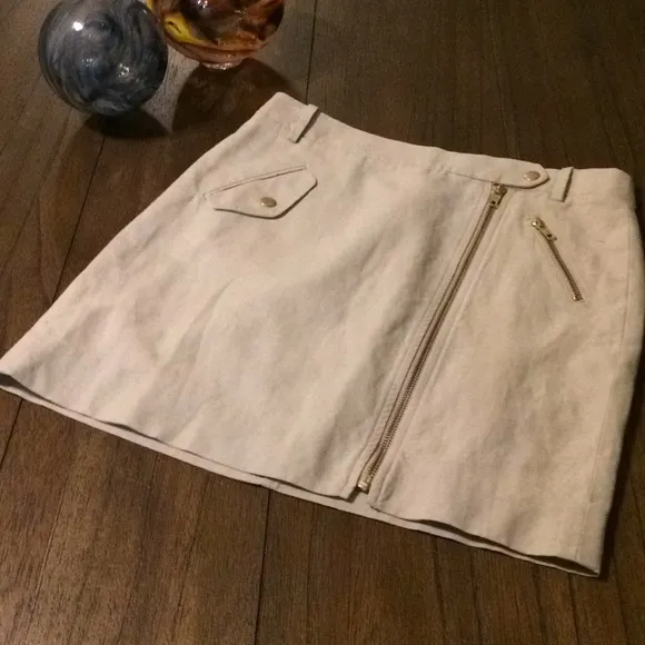 J. Crew Linen Zip Front Skirt
