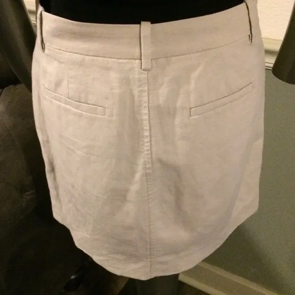 J. Crew Linen Zip Front Skirt