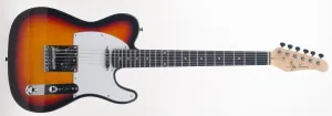 Jay Turser TL Style Lightweight Solid Body Electric Guitar, Tobacco Sunburst