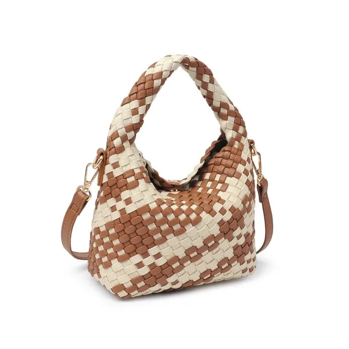 Jessie Woven Mixed Material Crossbody