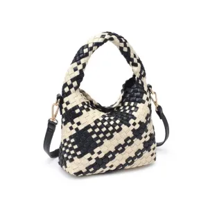 Jessie Woven Mixed Material Crossbody