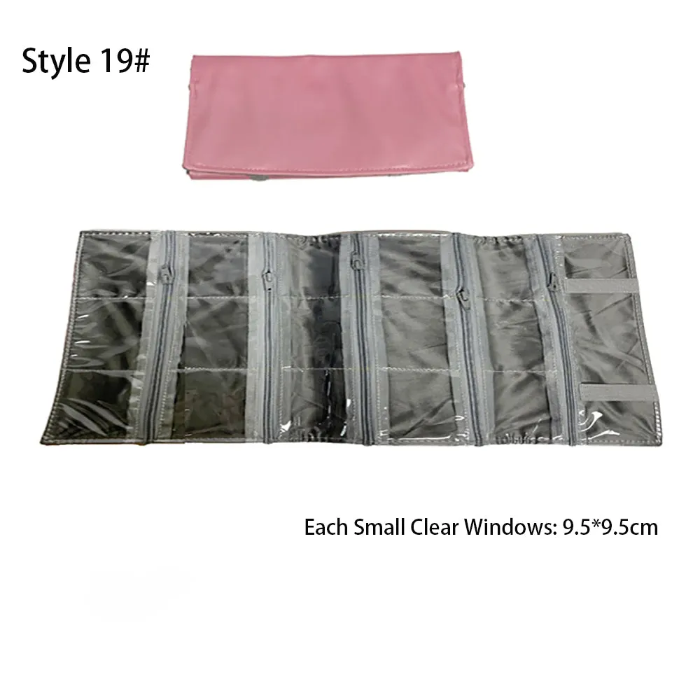 Jewelry Travel Rolls PVC Clear Windows Accessories Organizer Storage Jewelry Display Multipurpose
