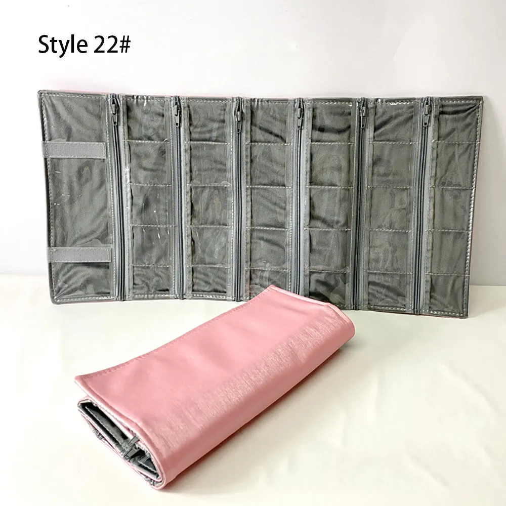 Jewelry Travel Rolls PVC Clear Windows Accessories Organizer Storage Jewelry Display Multipurpose