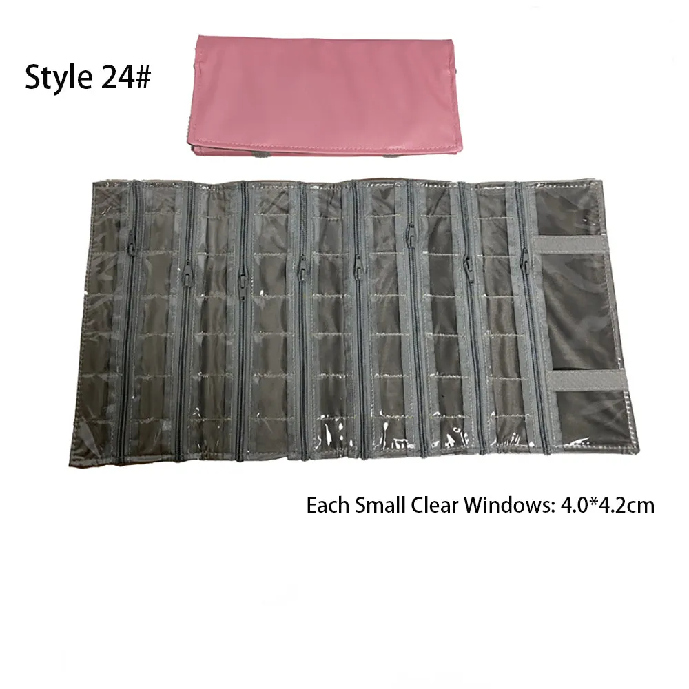 Jewelry Travel Rolls PVC Clear Windows Accessories Organizer Storage Jewelry Display Multipurpose