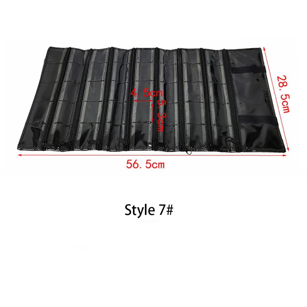 Jewelry Travel Rolls PVC Clear Windows Accessories Organizer Storage Jewelry Display Multipurpose