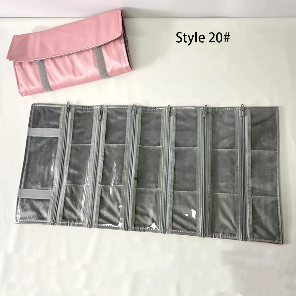 Jewelry Travel Rolls PVC Clear Windows Accessories Organizer Storage Jewelry Display Multipurpose