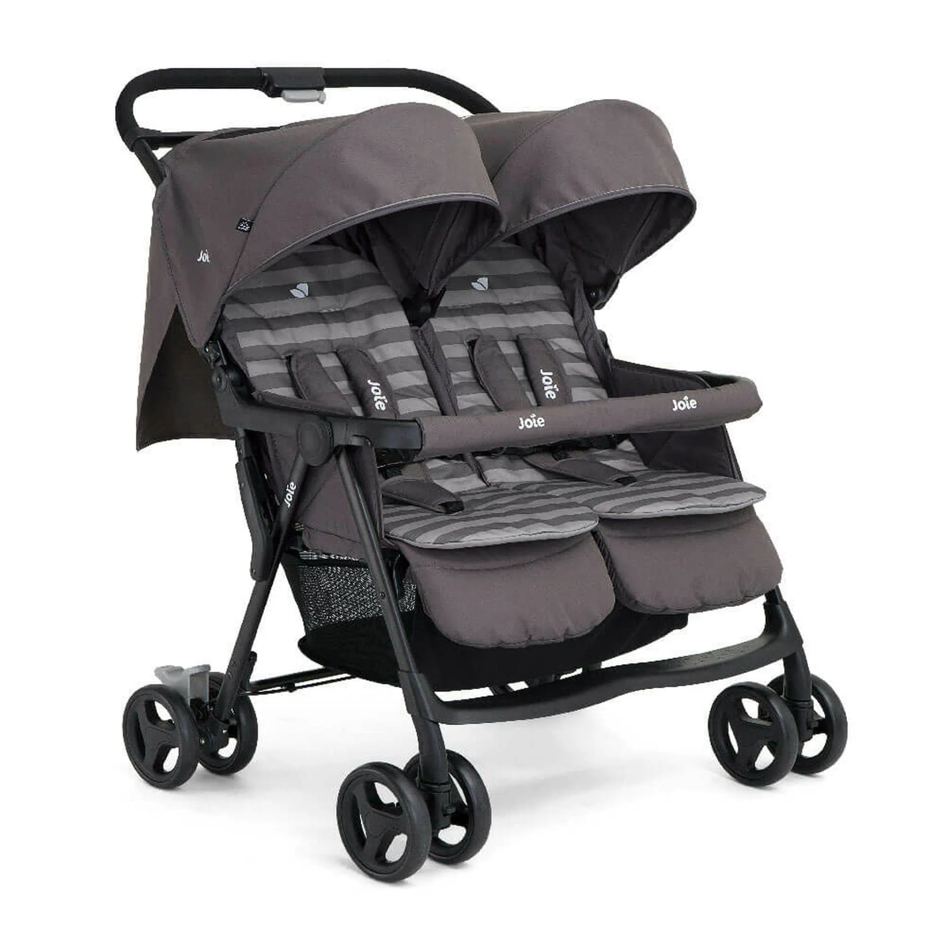 Joie Aire Twin Stroller inc 2 Footmuffs - Dark Pewter
