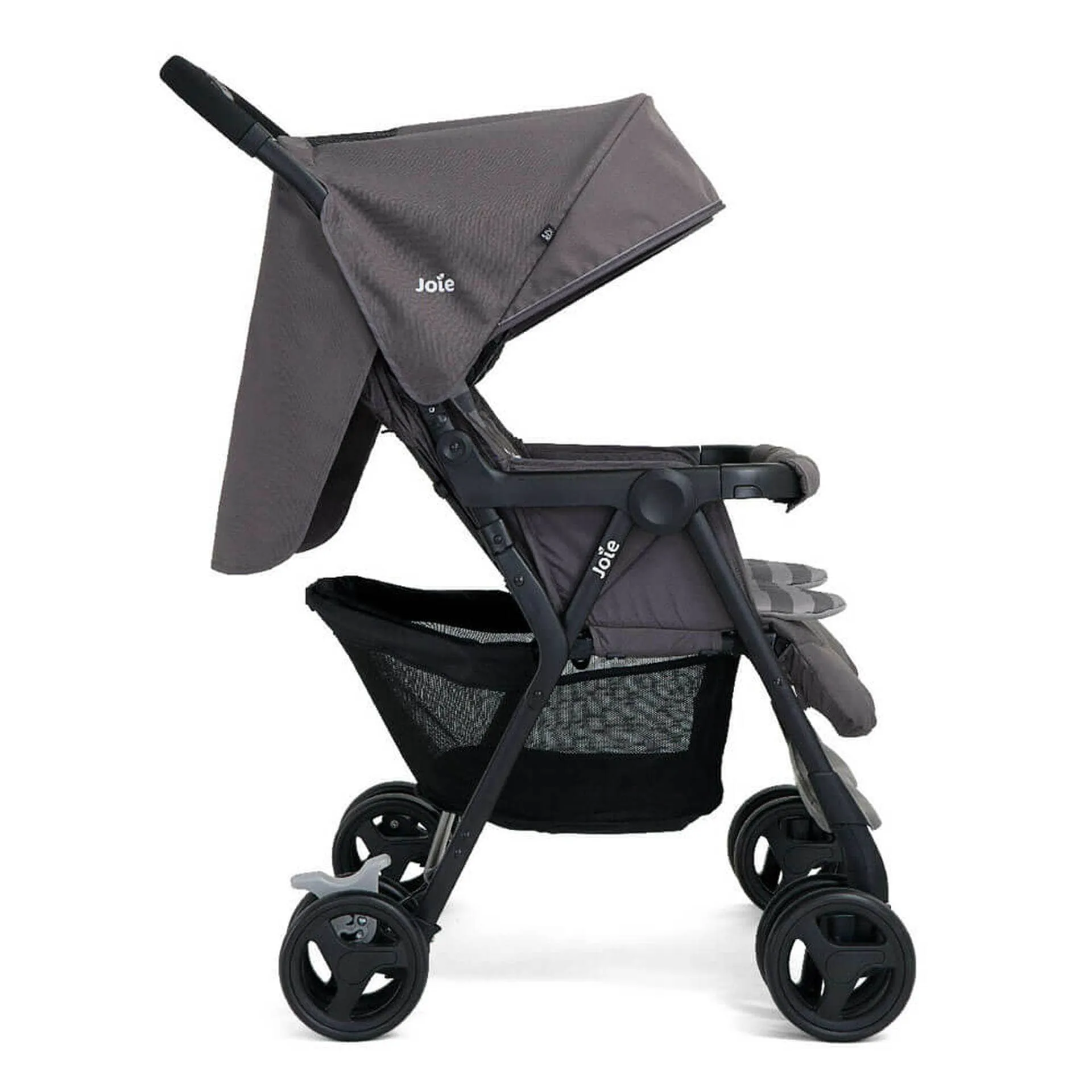 Joie Aire Twin Stroller inc 2 Footmuffs - Dark Pewter