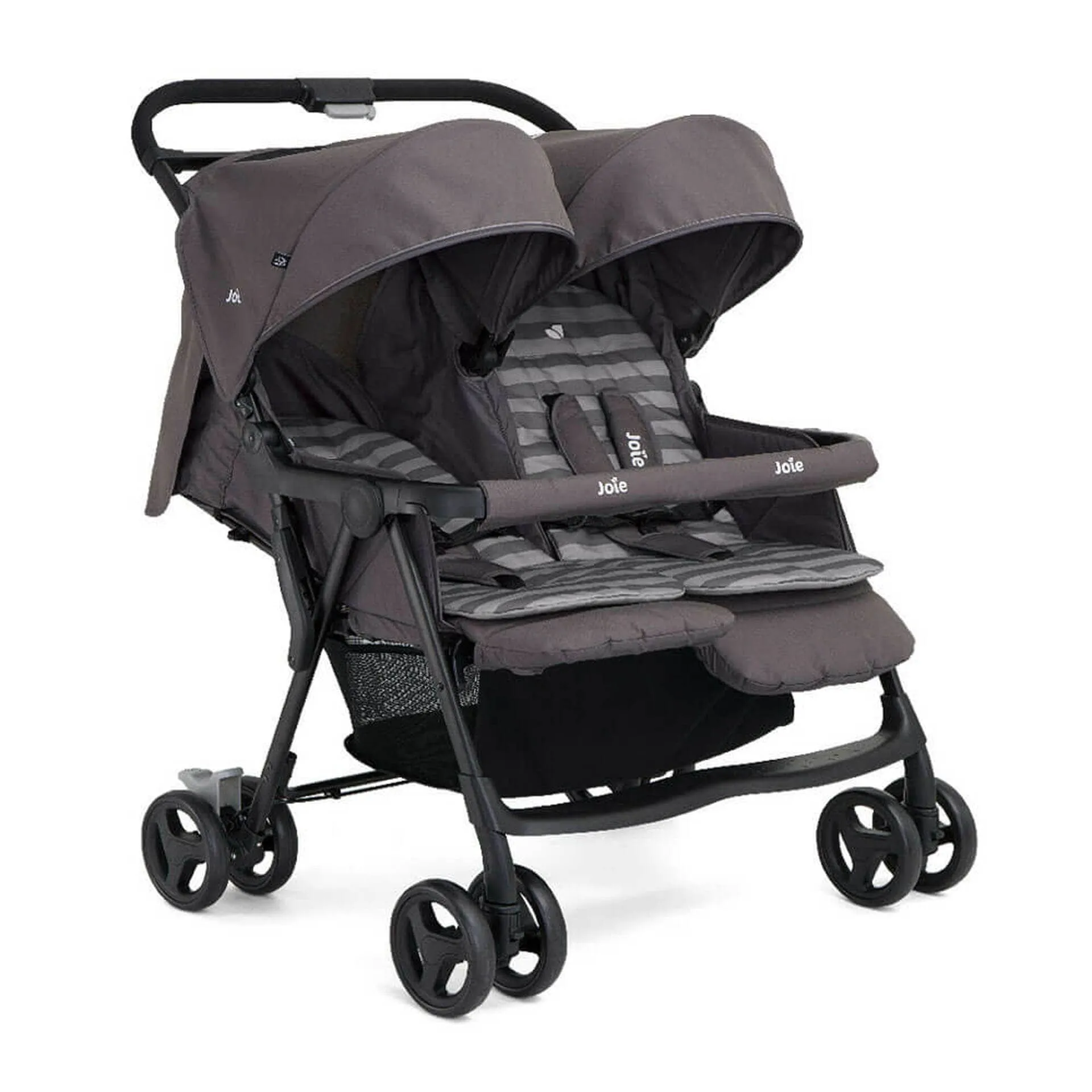 Joie Aire Twin Stroller inc 2 Footmuffs - Dark Pewter