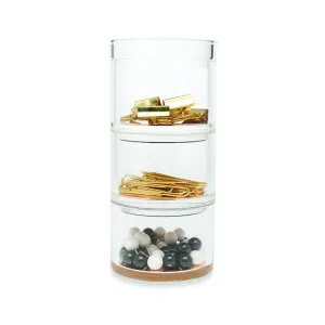 Kate Spade Acrylic Stackable Desk Organizer Set, Strike Gold