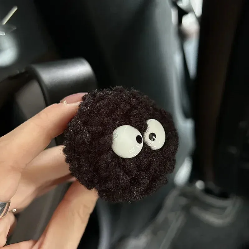 Kawaii Coal Ball Car Seat Back Hook 🌟 Cute Organizer for Food, Handbags & Clothes 🎀 Adorable Car Decor!