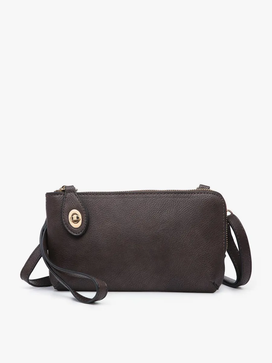 Kendall Crossbody Wristlet with  Twist Lock Closure
