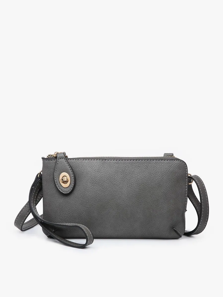 Kendall Crossbody Wristlet with  Twist Lock Closure