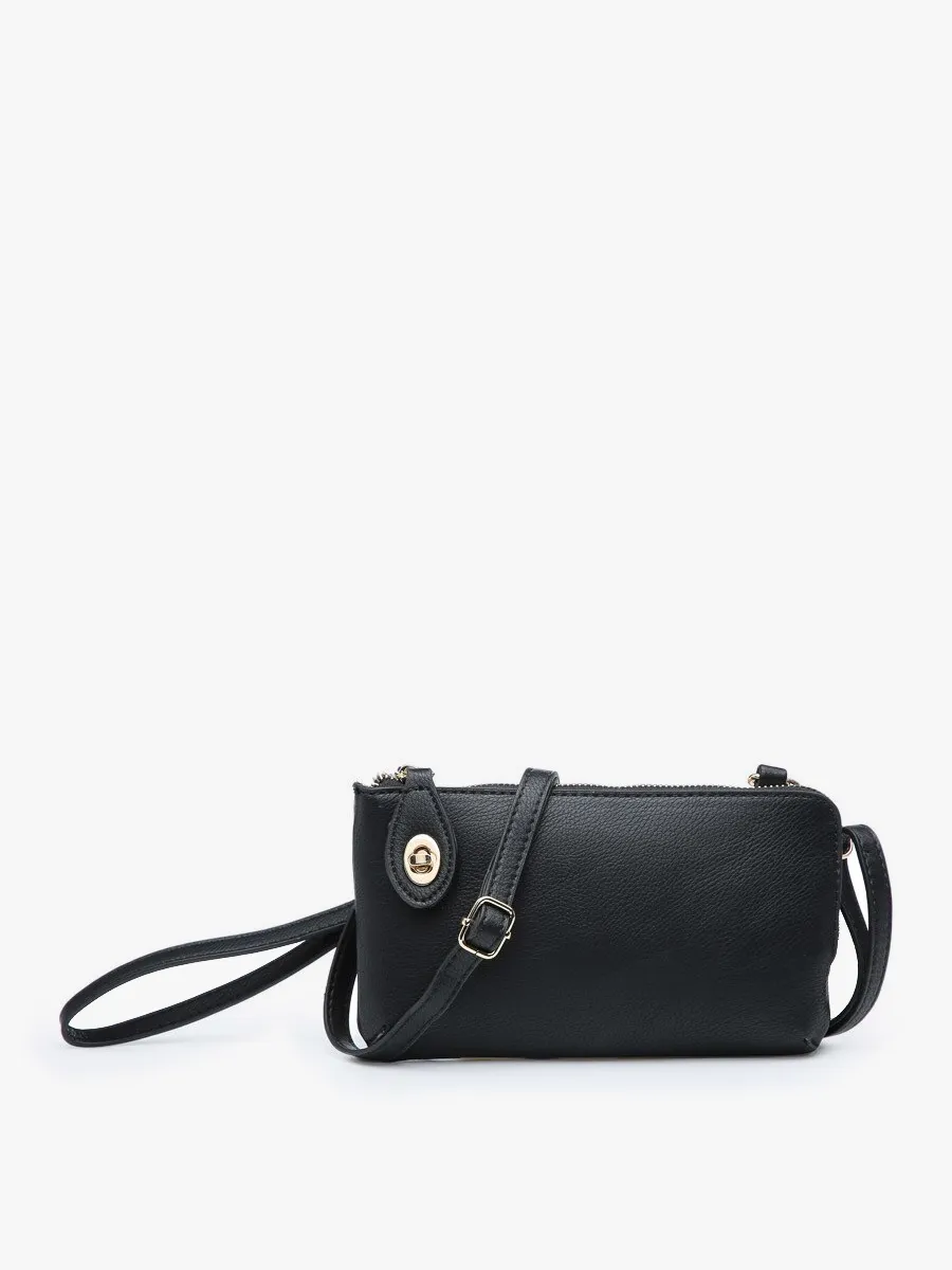 Kendall Crossbody Wristlet with  Twist Lock Closure