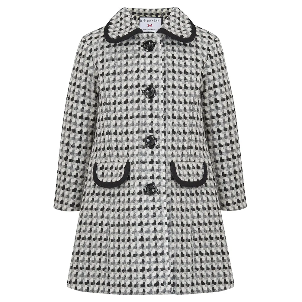 Kensington Girls Coat - Carnaby Monochrome