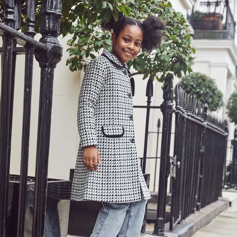 Kensington Girls Coat - Carnaby Monochrome