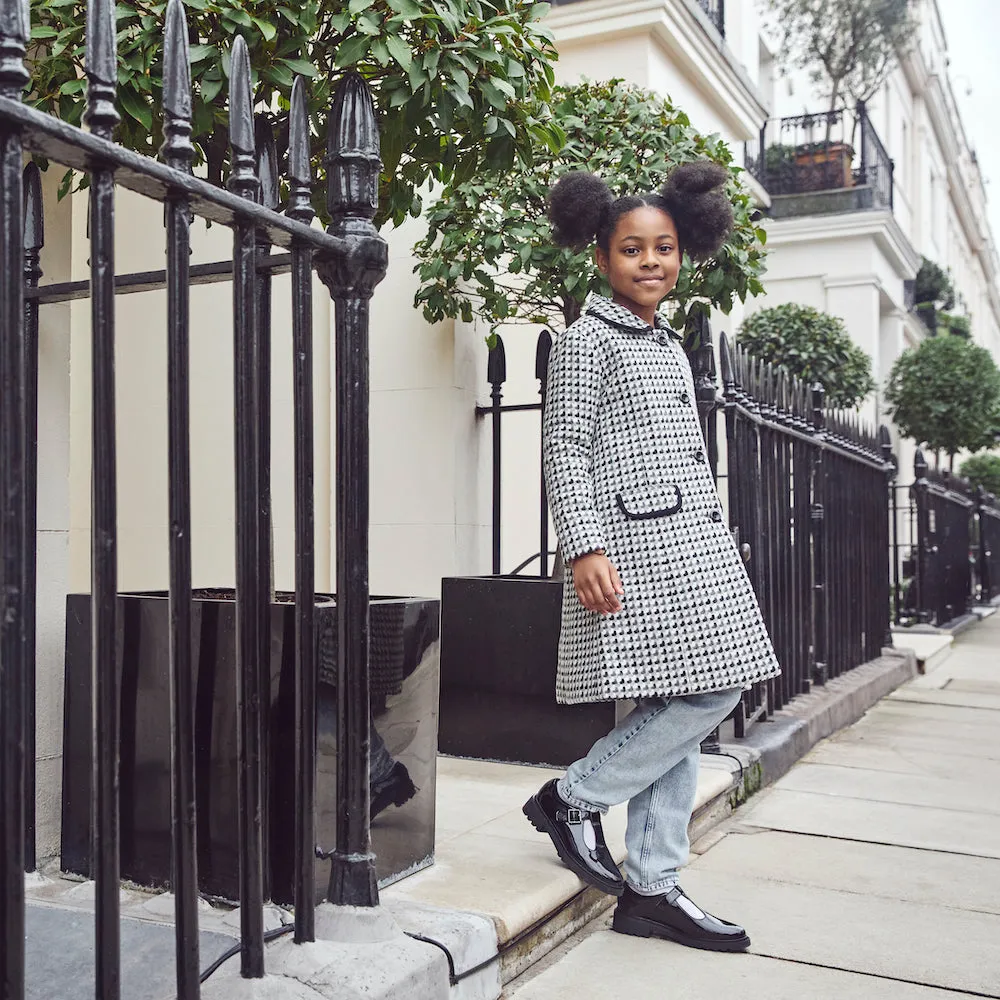 Kensington Girls Coat - Carnaby Monochrome